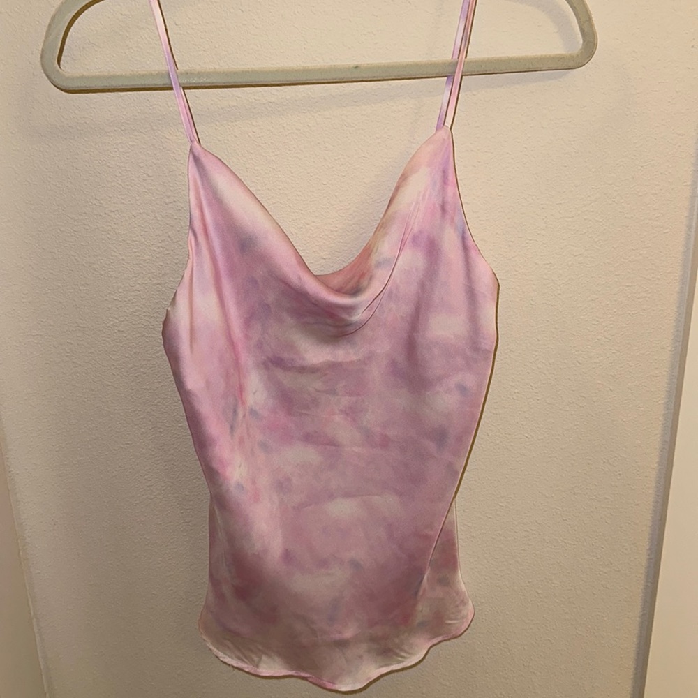 Pink multi colored tank top